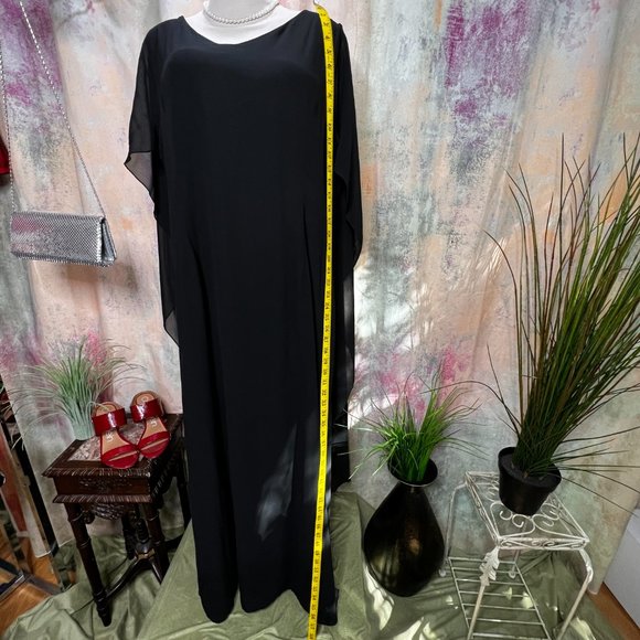 📌Timeless Elegant Ball - Formal - Prom A- Line Figure-Friendly Dress with Cape - Picture 4 of 16